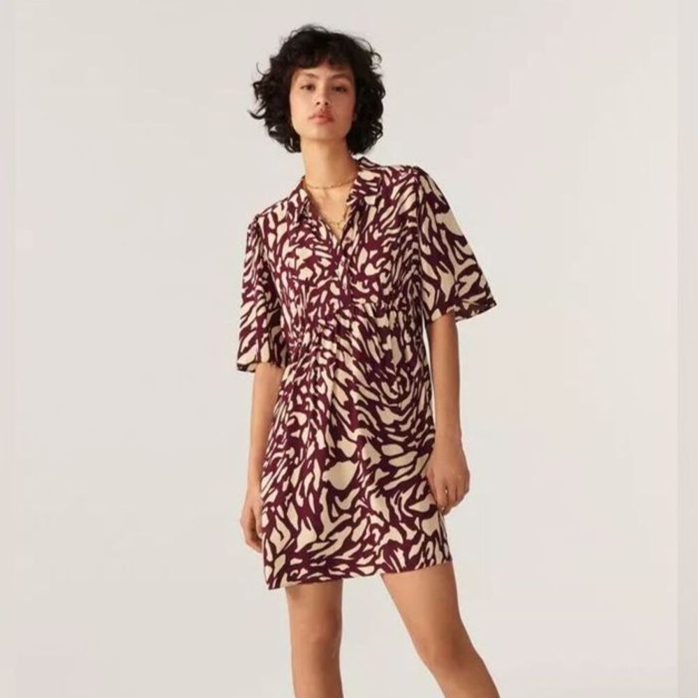 ba&sh Dress Button Front Size Medium Fall Autumn MSRP $368 NWT